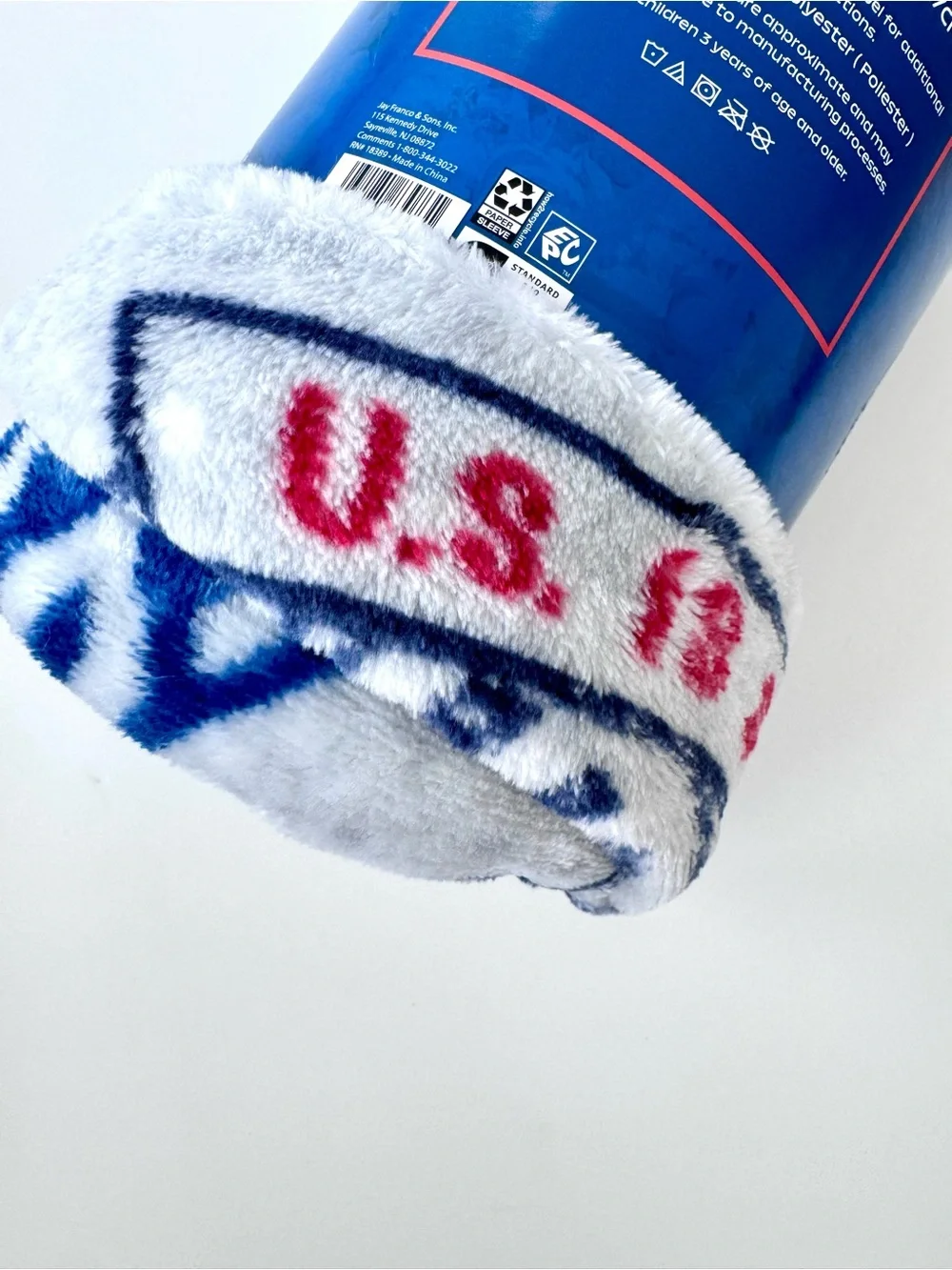 USA Soccer Super Soft Throw Blanket - Blue/White/Red 40 x 50 in